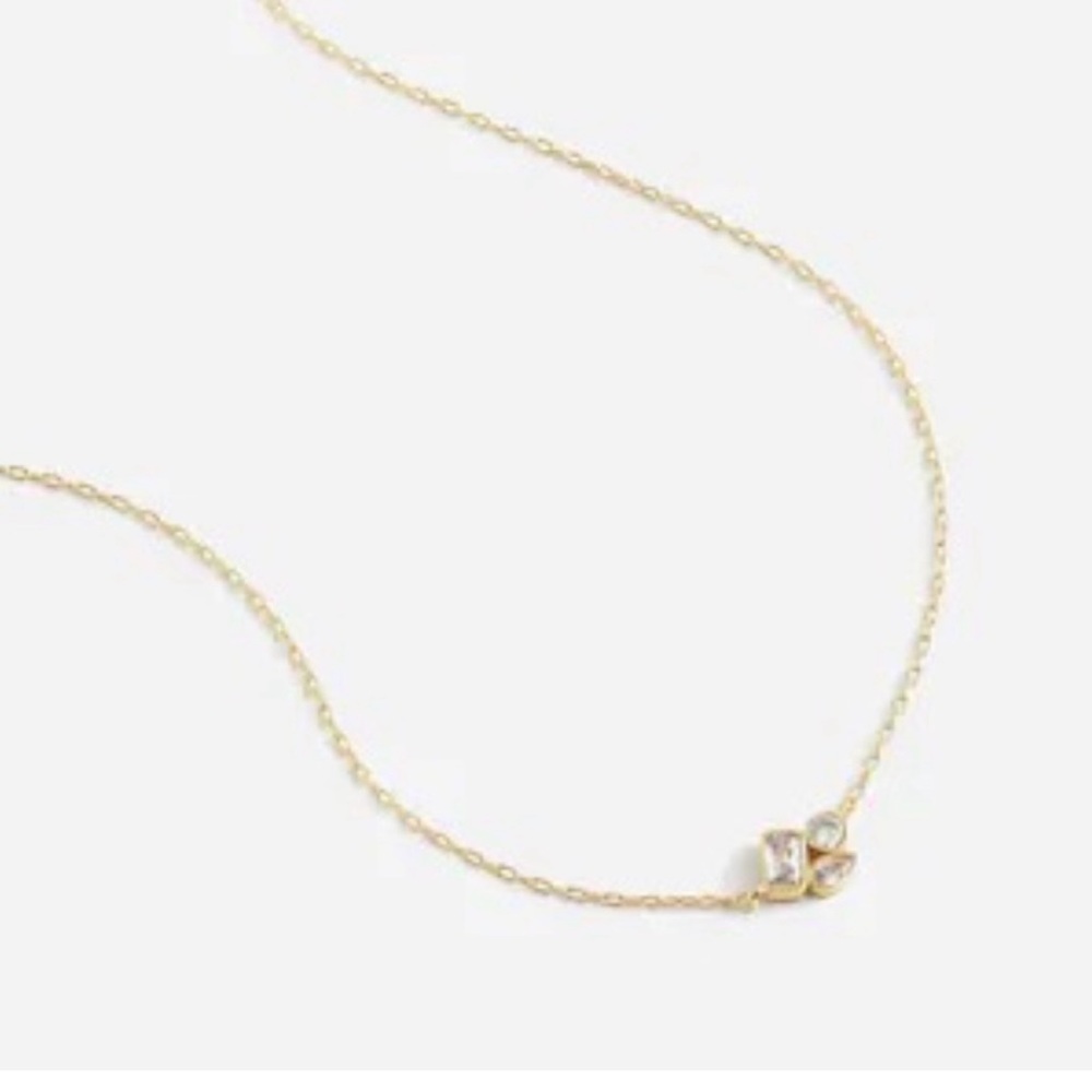 NWT Madewell Mixed-Cut Crystal Cluster Necklace